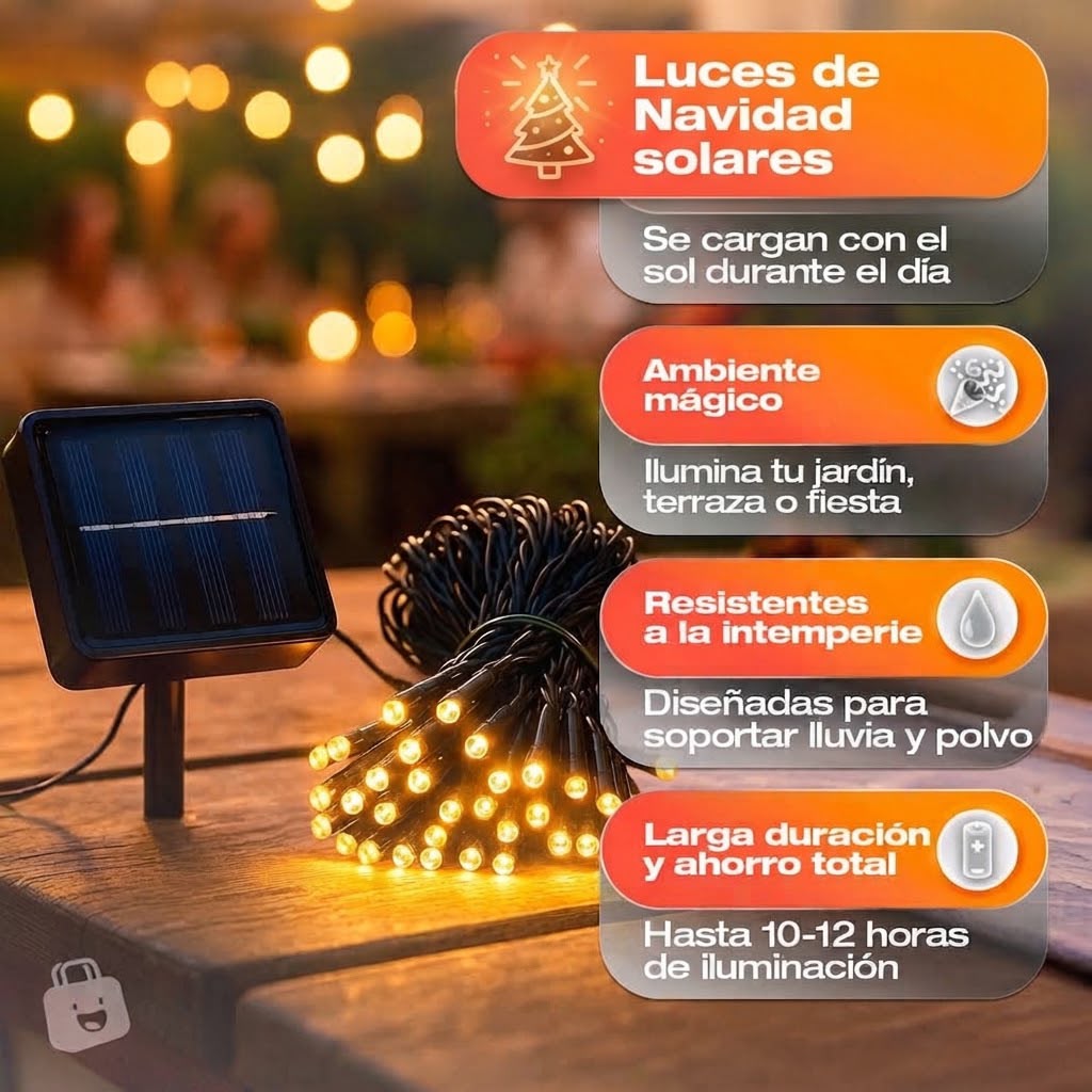 Luces De Navidad Solares