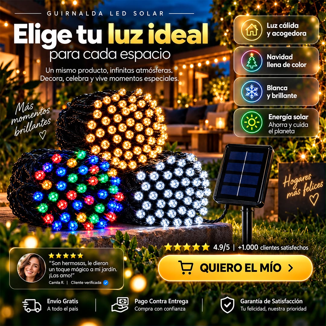 Luces De Navidad Solares